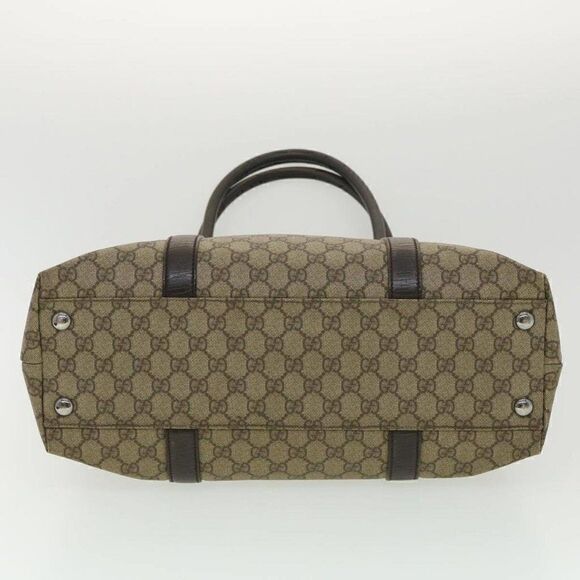 GUCCI GG Canvas Shoulder Bag PVC Leather Beige - Picture 11 of 15